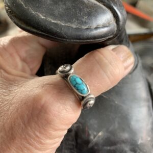 Kingman waterweb turquoise ring