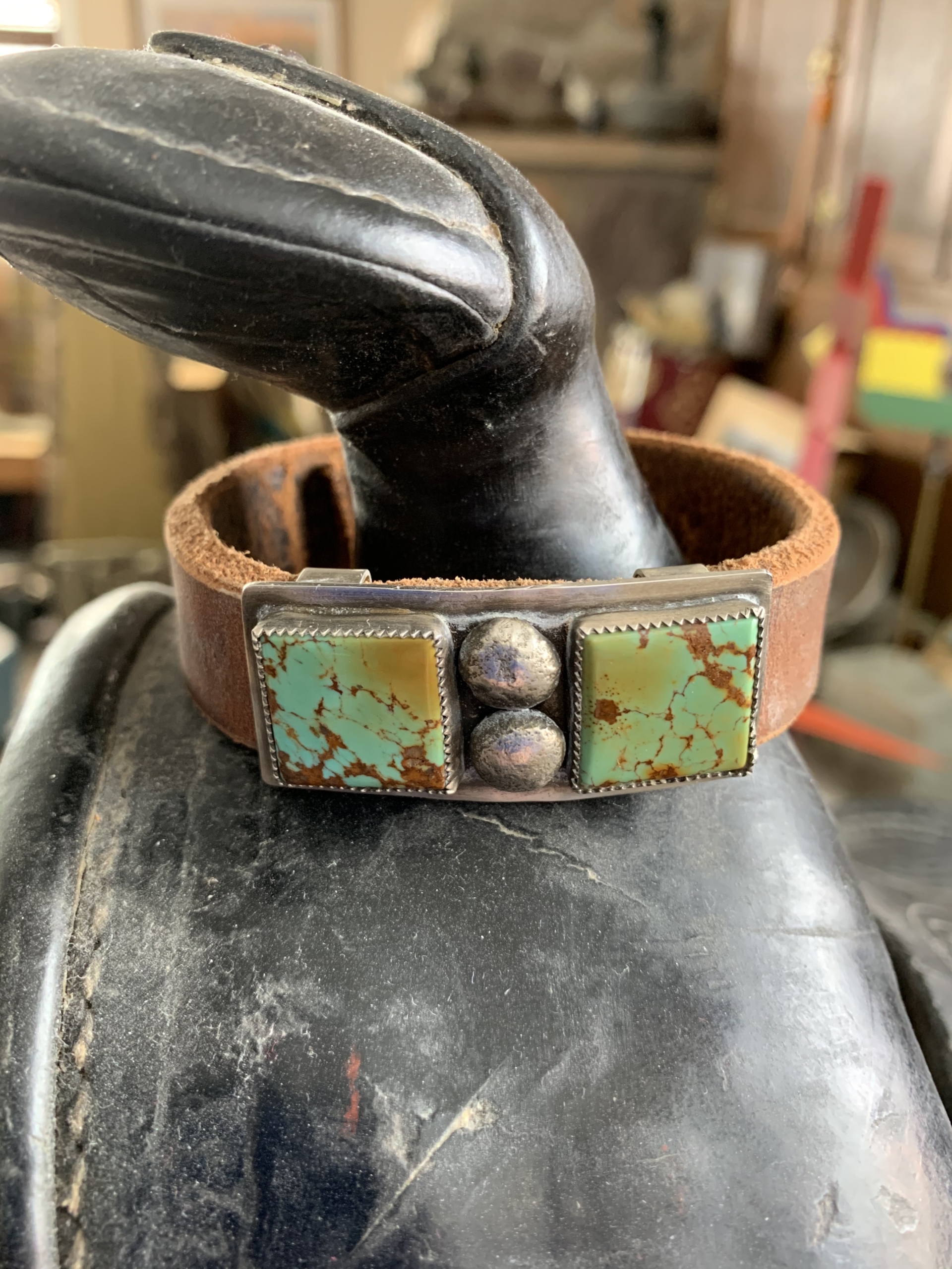 Pilot Mountain men's turquoise cuff - Image 3