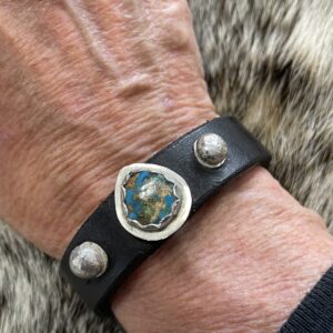 Candelaria turquoise and silver ball stacker cuff