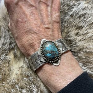 Blue Moon turquoise sterling silver cuff