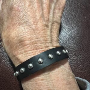 Leather accessory cuff with harness spots